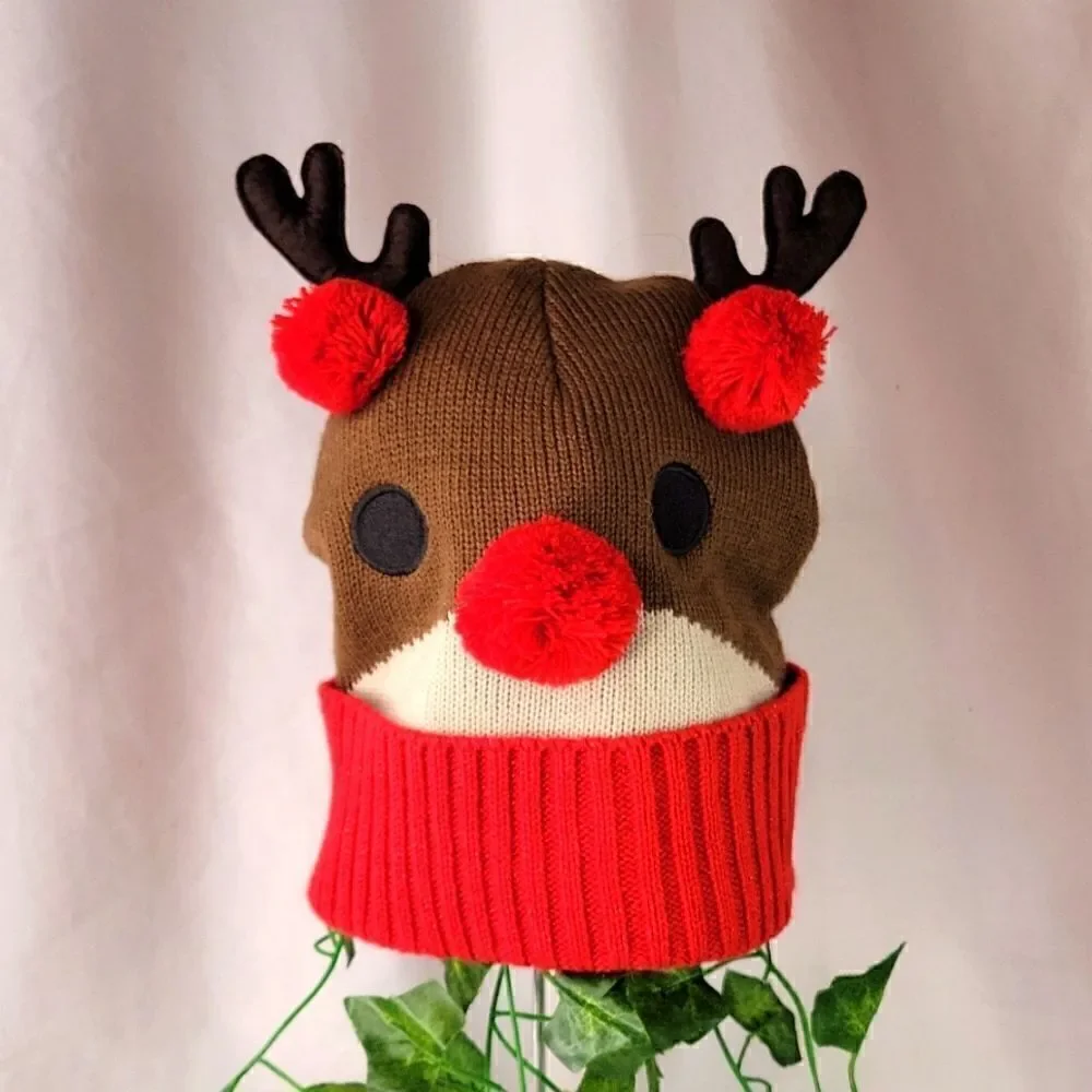 Reindeer Beanie. Unknown Brand. OSFA. Like New.